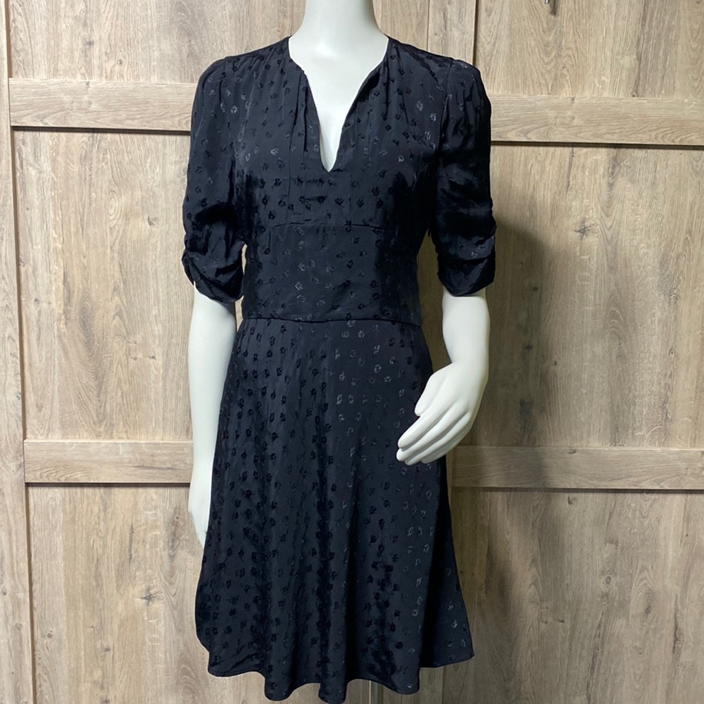 Allsaints ‘Avery’ Dress With Short Sleeves Women's- very lightly worn(2x) Size 6